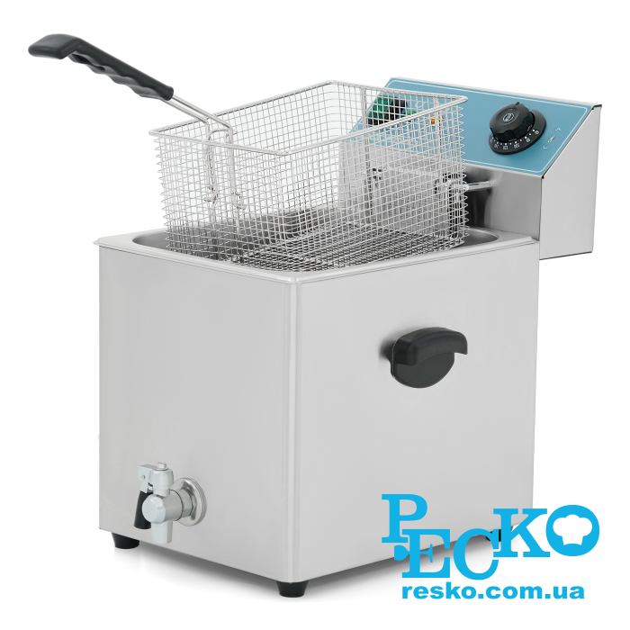 Фритюрница GoodFood EF8T BLUE с краном электрическая профессиональная 8 л
