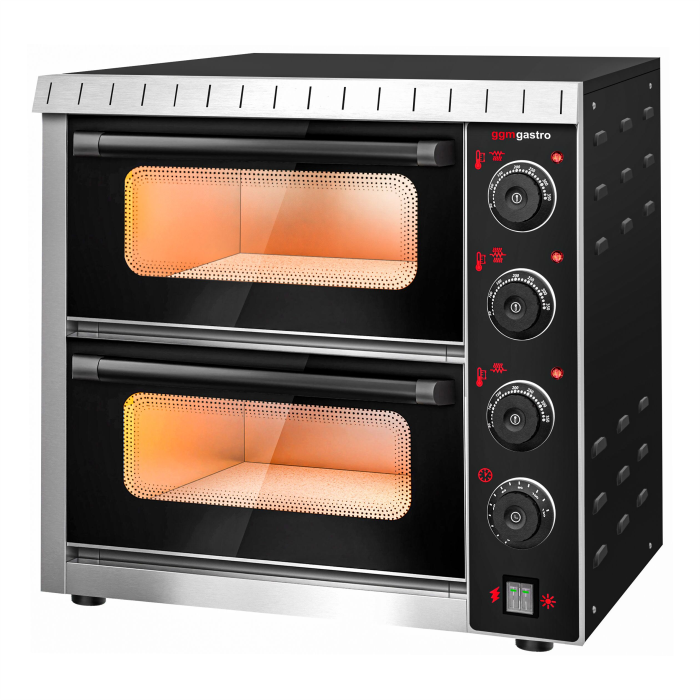 Печь для пиццы GGM Gastro PDKG20S электрическая две камеры