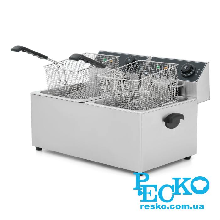 Фритюрница GoodFood EF88 BLACK электрическая профессиональная 8+8 л
