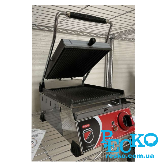 Гриль контактный Silver 2129 прижимной профессиональный ребристый