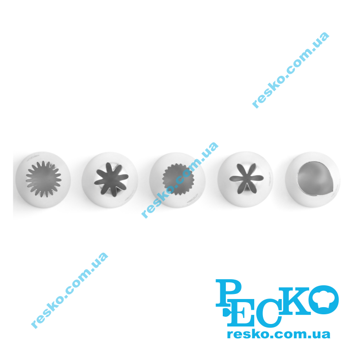 Насадки для кондитерських мішків 5 шт Hendi 551202 комплект насадок Насадки для кондитерських мішків 5 шт Hendi 551202 комплект насадок