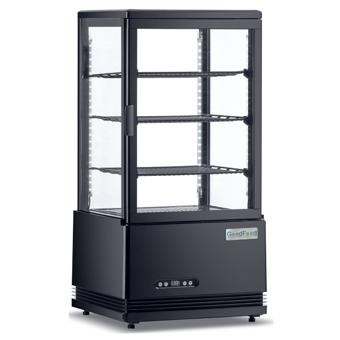 Шкаф холодильный GoodFood RT68L черная витрина барная настольная black