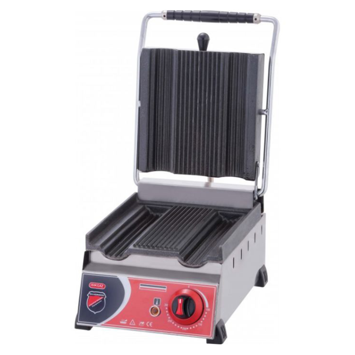 Гриль контактный Silver 2134 прижимной профессиональный ребристый