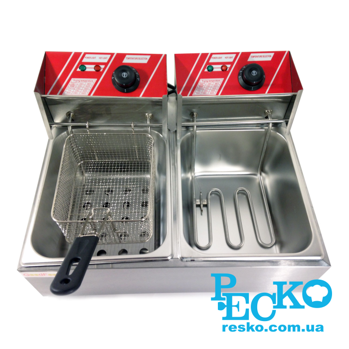 Фритюрница GoodFood EF6+6 электрическая профессиональная 6+6 л
