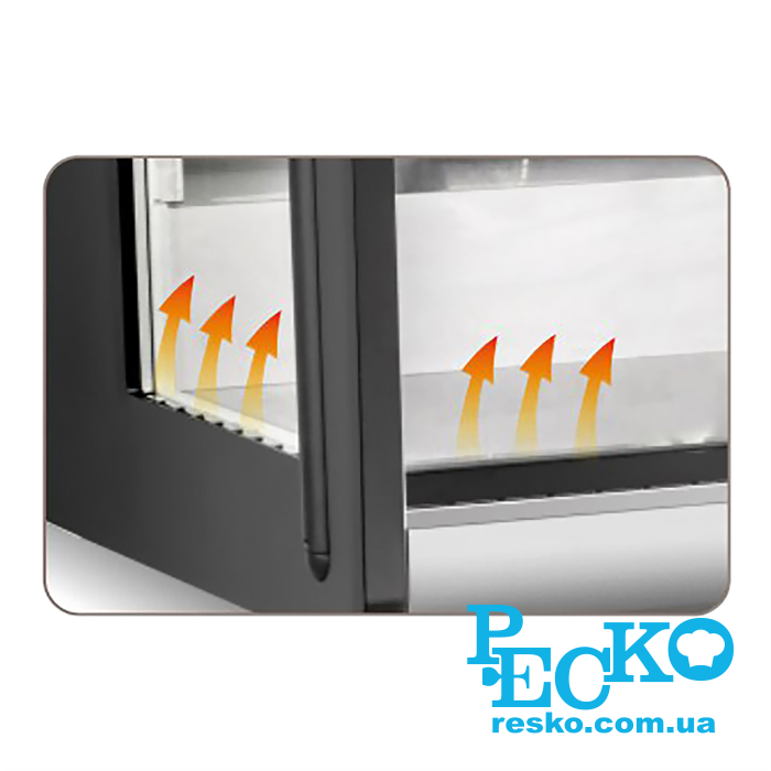 Вітрина холодильна GoodFood RTW196 нержавіюча сталь кондитерська настільна горизонтальна