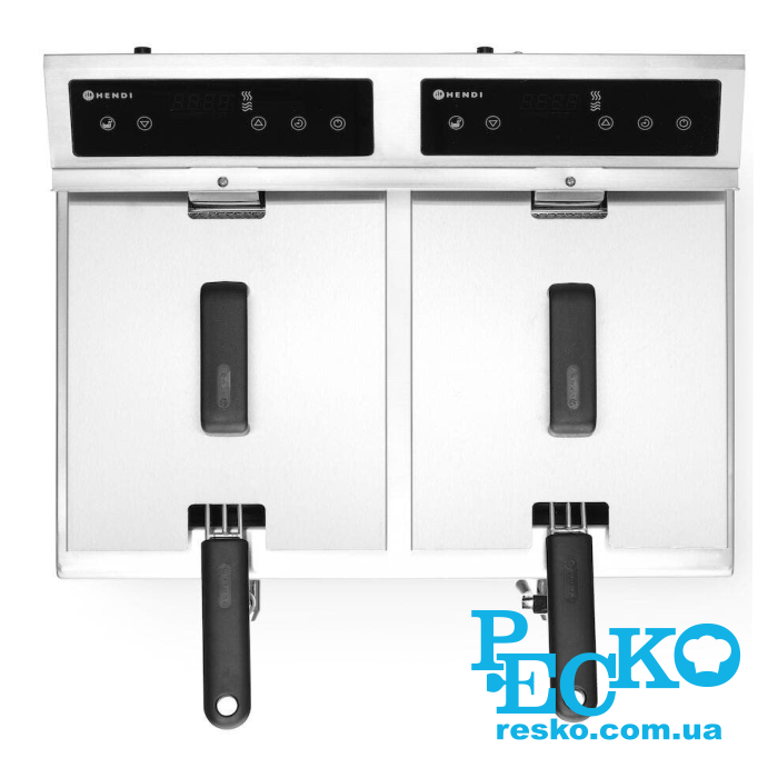 Фритюрница Hendi 215029 с краном индукционная профессиональная 8+8 л