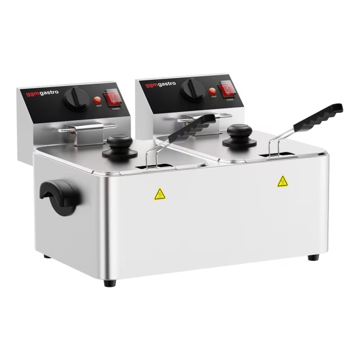 Фритюрница GGM Gastro EFH4+4 электрическая профессиональная 4+4 л