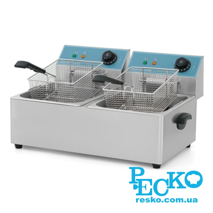 Фритюрница GoodFood EF66 BLUE электрическая профессиональная 6+6 л