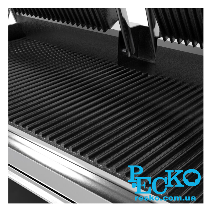 Гриль контактный GGM Gastro KGJ542 прижимной профессиональный ребристый