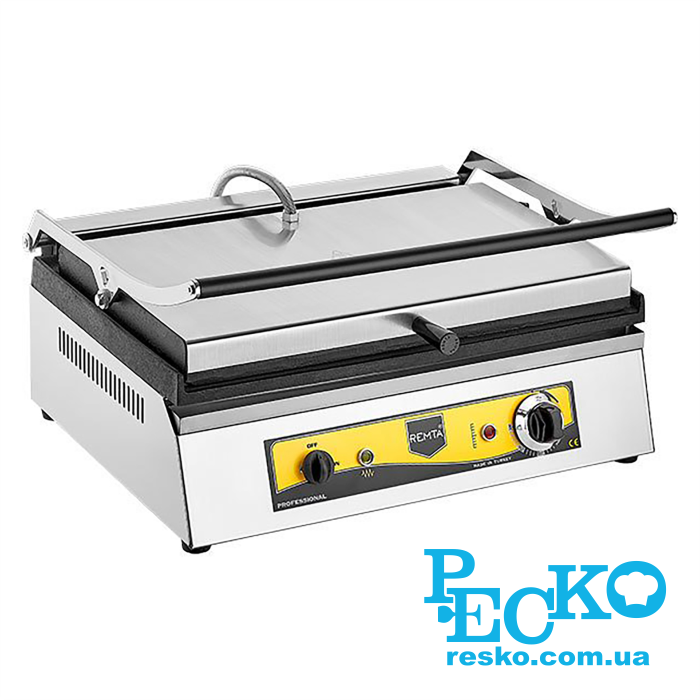 Гриль контактный Remta R68 прижимной профессиональный ребристый