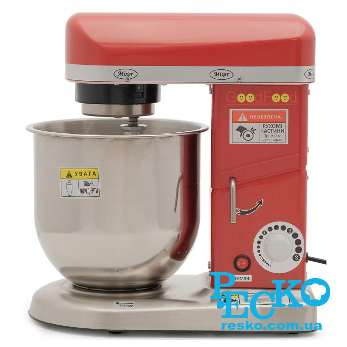 Міксер кондитерський планетарний GoodFood PM-B7 RED професійний 7 л промисловий настільний від компані\ РЕСКО