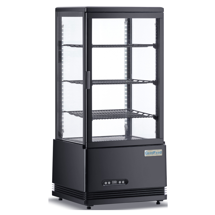 Шкаф холодильный GoodFood RT78L черная витрина барная настольная black