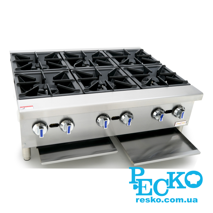 Плита газовая GoodFood GPBG6 профессиональная настольная