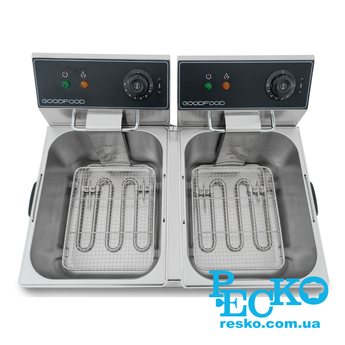 Фритюрница GoodFood EF66 BLACK ВEST электрическая профессиональная 6+6 л