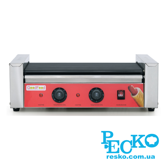 Гриль роликовый GoodFood HDRG7NS RED, 7 роликов