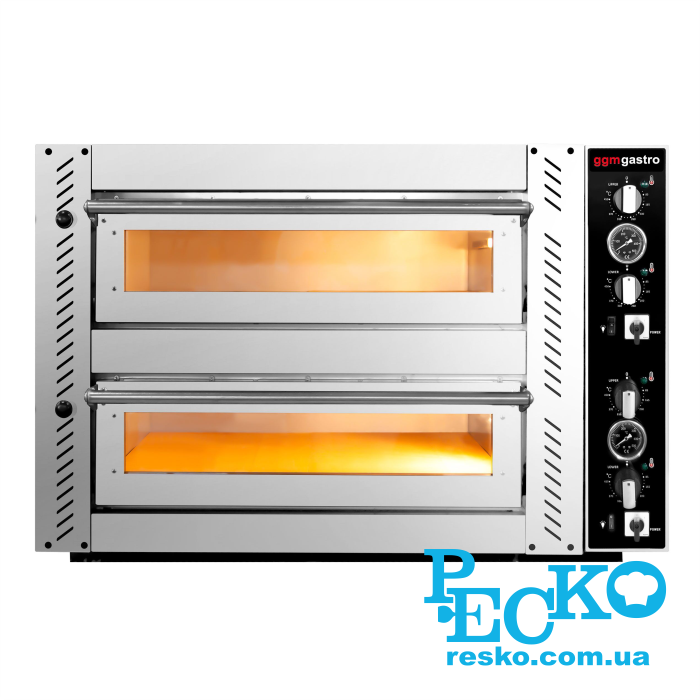 Печь для пиццы GGM Gastro POE4430 электрическая две камеры