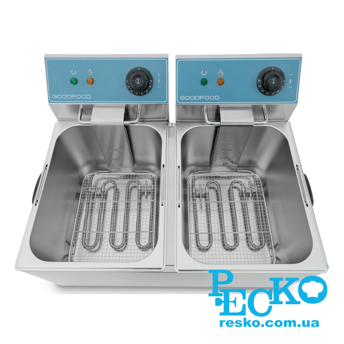 Фритюрница GoodFood EF88 BLUE электрическая профессиональная 8+8 л