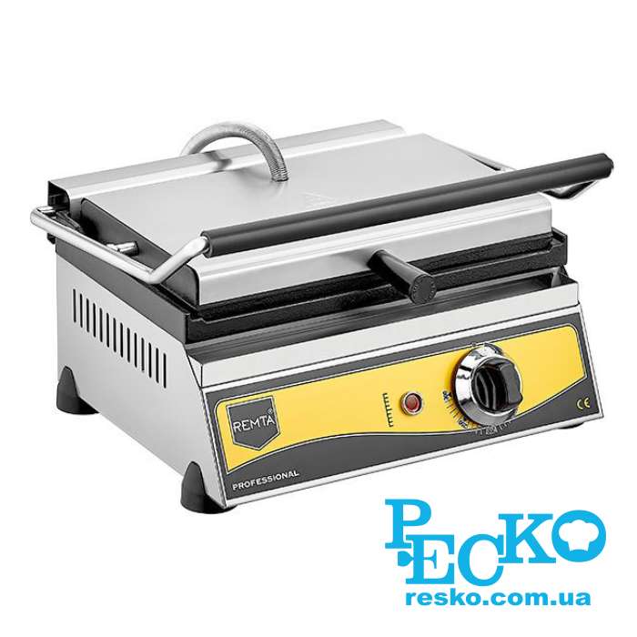 Гриль контактный Remta R71 прижимной профессиональный ребристый