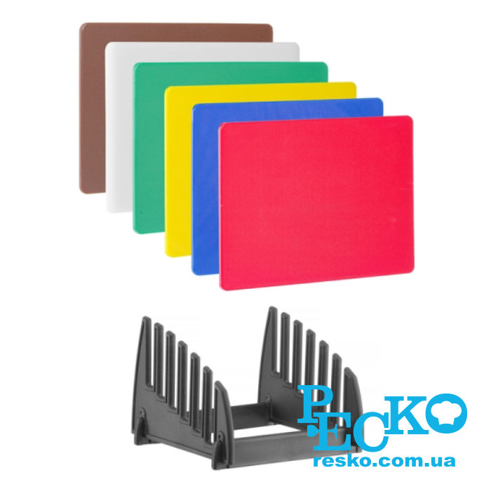 Набор кухонных досок HACCP Hendi 825686 разделочных 450х300 - 6 шт