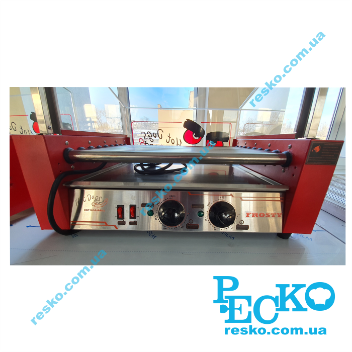 Гриль роликовый Frosty WY-009 со стеклом 9 роликов