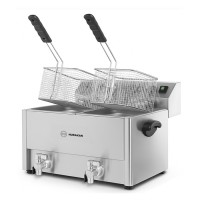 Фритюрниця Hurakan HKN-FT88N з краном електрична професійна 8+8 л