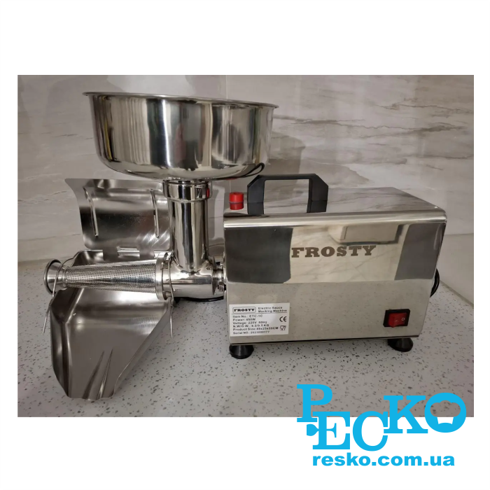 Соковитискач шнековий Frosty ETC-1C професійний, електричний, універсальний для овочів, фруктів