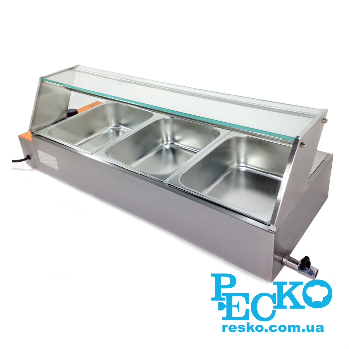 Мармит тепловой GoodFood BM3G GN 1/2 со сливным краном электрический профессиональный