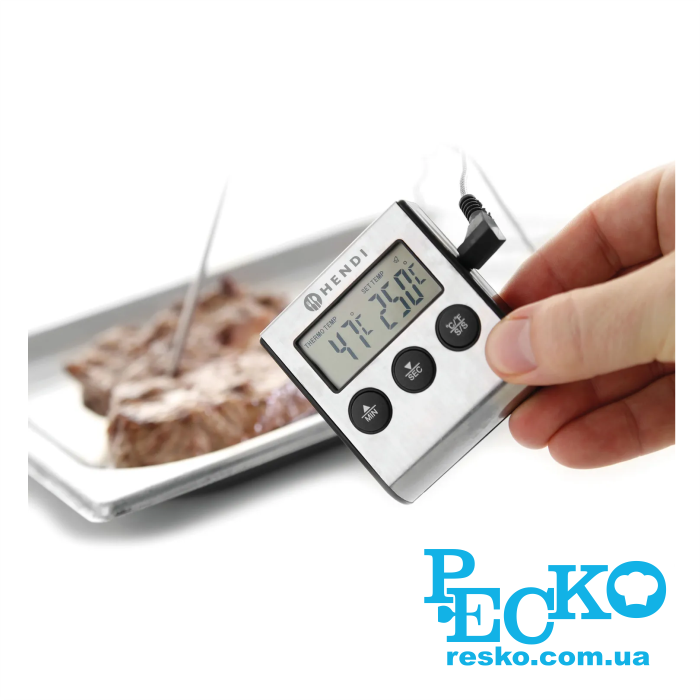 Термометр для выпечки с зондом и таймером Hendi 271346 цифровой Термометр для выпечки с зондом и таймером Hendi 271346 цифровой