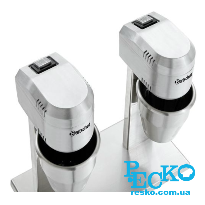 Міксер молочний Bartscher 135102 для молочних коктейлів професійний 2x1 л Міксер молочний Bartscher 135102 для молочних коктейлів професійний 2x1 л