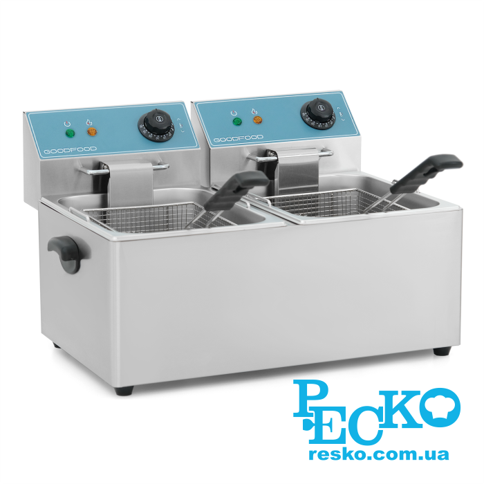 Фритюрница GoodFood EF88 BLUE электрическая профессиональная 8+8 л