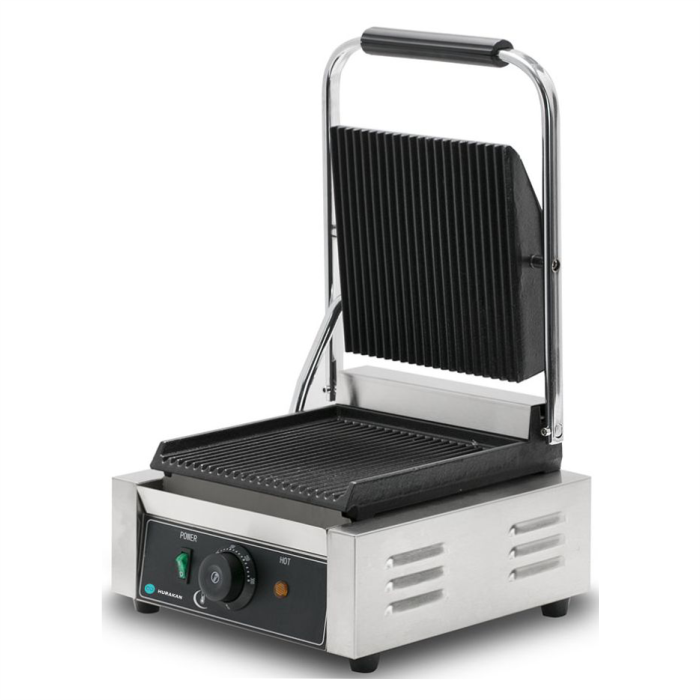 Гриль контактный Hurakan HKN-PE22R прижимной профессиональный ребристый