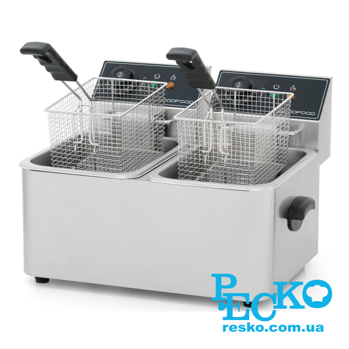 Фритюрница GoodFood EF44 BLACK электрическая профессиональная 4+4 л