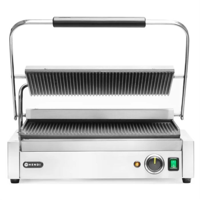Гриль контактный Hendi 263624 panini XL прижимной профессиональный ребристый