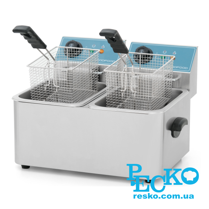 Фритюрница GoodFood EF44 BLUE электрическая профессиональная 4+4 л