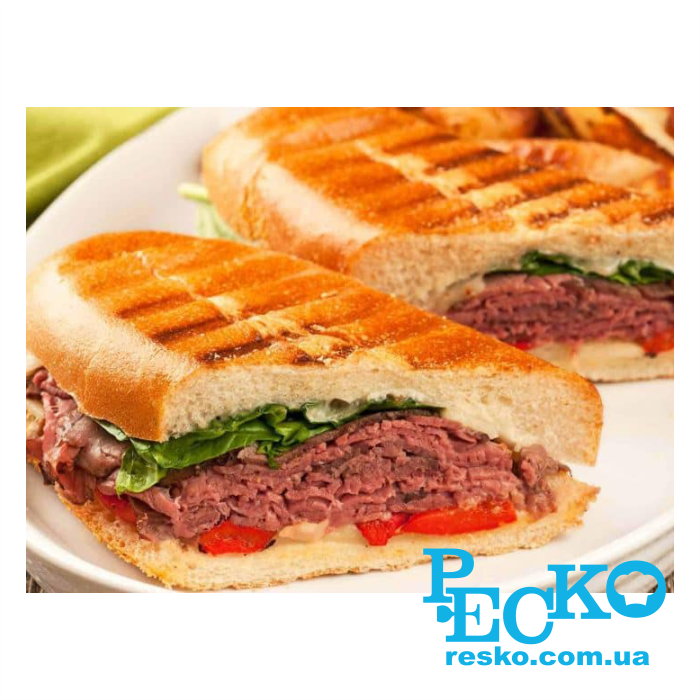 Гриль контактный Remta R71 прижимной профессиональный ребристый