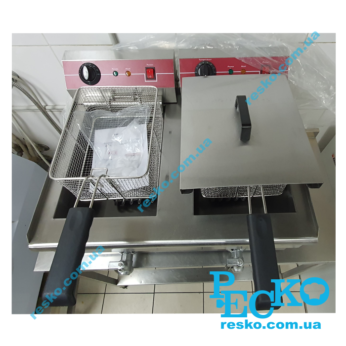 Фритюрница Frosty EF-102V с краном электрическая профессиональная 8+8 л