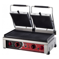 Гриль контактний Silver SS-20D притискний професійний ребристий