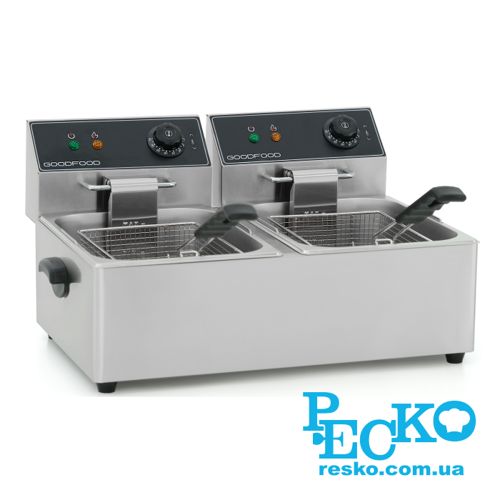 Фритюрница GoodFood EF66 BLACK ВEST электрическая профессиональная 6+6 л