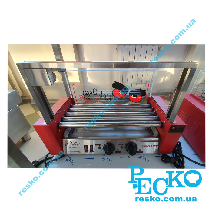 Гриль роликовый Frosty WY-005 со стеклом 5 роликов