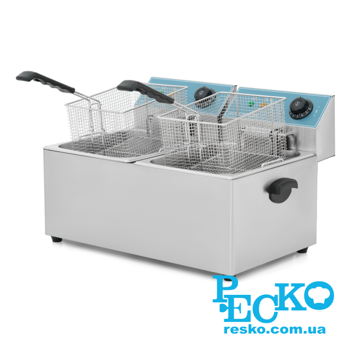 Фритюрница GoodFood EF88 BLUE электрическая профессиональная 8+8 л
