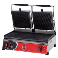 Гриль контактний Silver 2133 притискний професійний ребристий