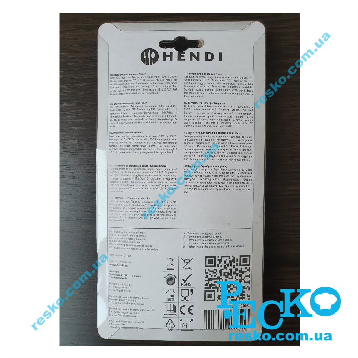 Термометр для выпечки с зондом и таймером Hendi 271346 цифровой Термометр для выпечки с зондом и таймером Hendi 271346 цифровой