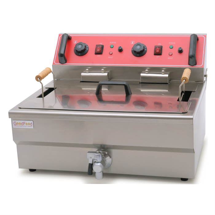 Чебуречница GoodFood EF20V с краном электрическая профессиональная 20 л