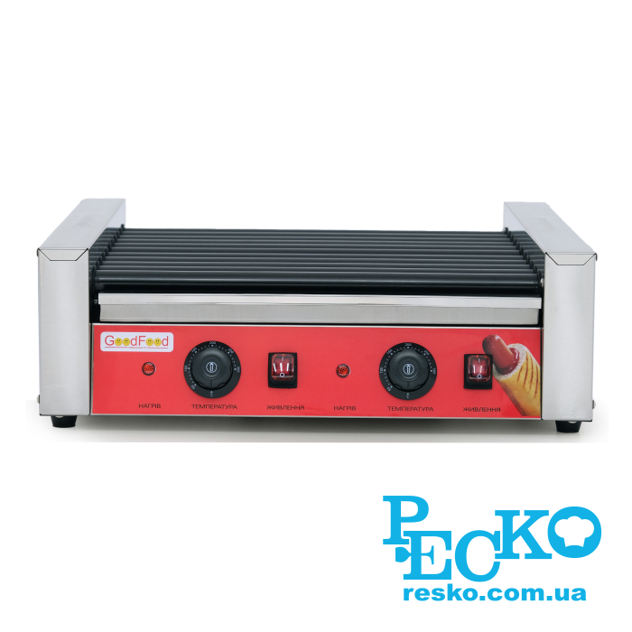 Гриль роликовый GoodFood HDRG11NS RED, 11 роликов