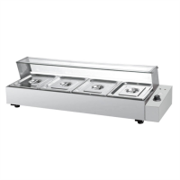 Марміт теловий GoodFood BM4G GN 1/2 зі зливним краном електричний професійний