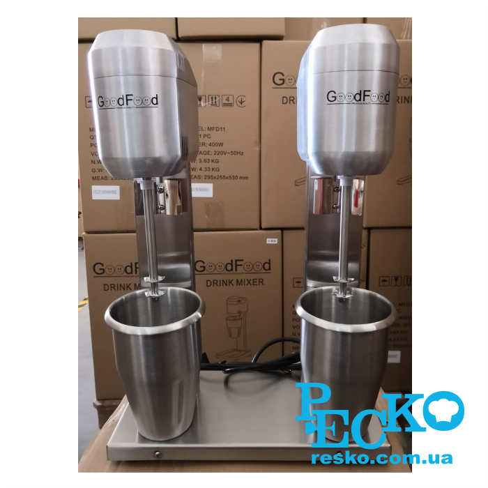 Міксер молочний GoodFood MFD22 для молочних коктейлів професійний 2x1 л Міксер молочний GoodFood MFD22 для молочних коктейлів професійний 2x1 л