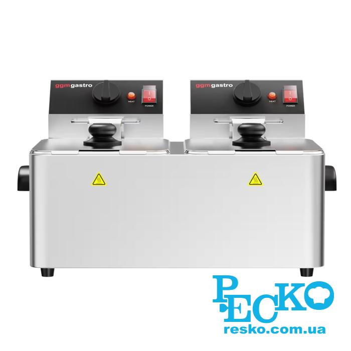 Фритюрница GGM Gastro EFH4+4 электрическая профессиональная 4+4 л