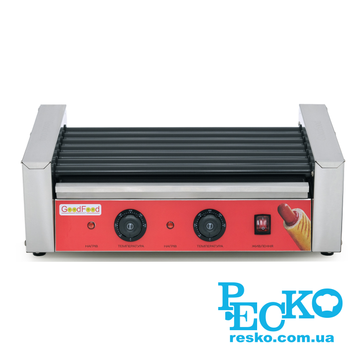 Гриль роликовый GoodFood HDRG7NS RED, 7 роликов