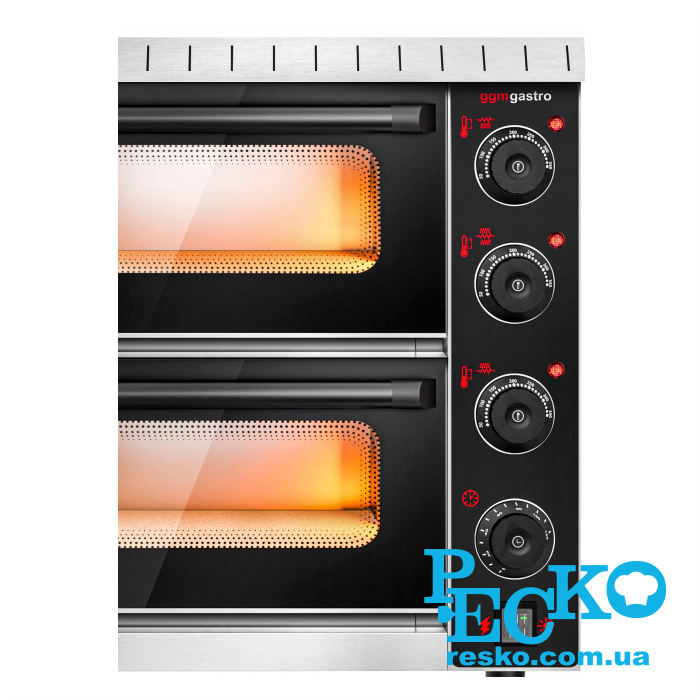 Печь для пиццы GGM Gastro PDKG20S электрическая две камеры