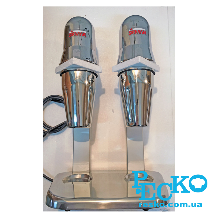 Міксер молочний Sirman Sirio 2 для молочних коктейлів професійний 2x0,55 л Міксер молочний Sirman Sirio 2 для молочних коктейлів професійний 2x0,55 л